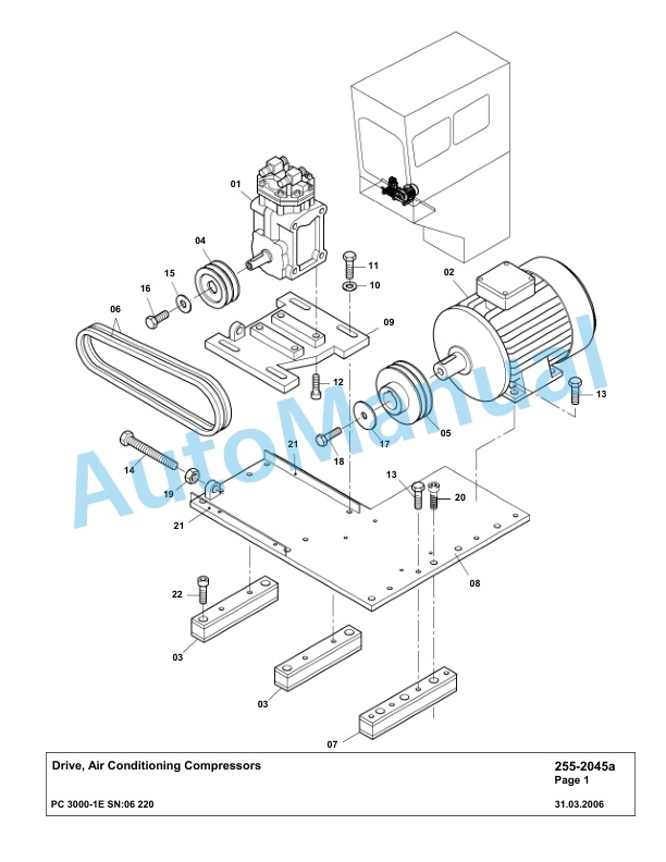 Komatsu PC3000-1E Hydraulic Mining Excavator Parts Manual G06220-2