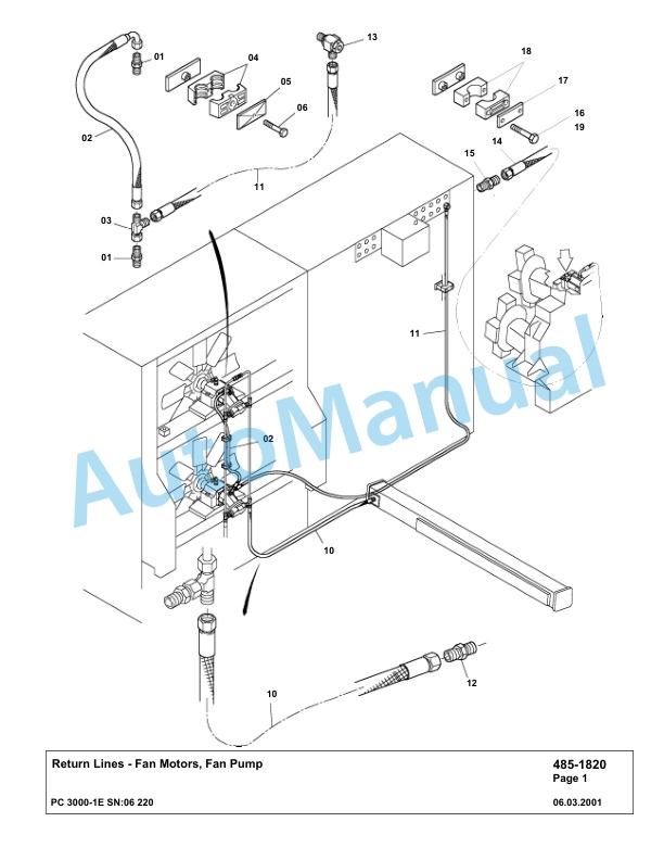 Komatsu PC3000-1E Hydraulic Mining Excavator Parts Manual G06220-3