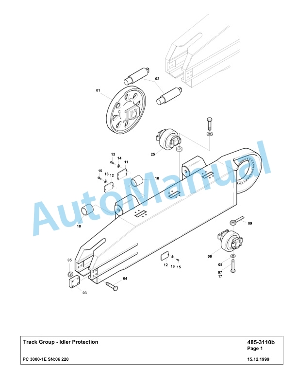 Komatsu PC3000-1E Hydraulic Mining Excavator Parts Manual G06220-4