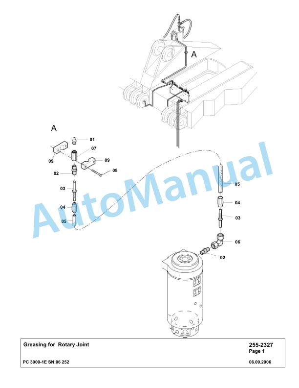 Komatsu PC3000-1E Hydraulic Mining Excavator Parts Manual G06252-3