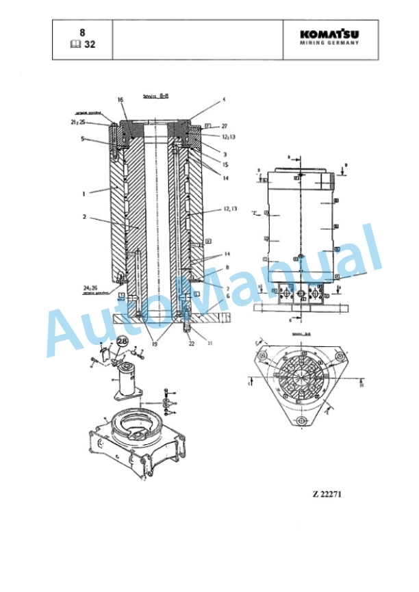 Komatsu PC3000-1E Hydraulic Mining Shovel Service Manual GZEBM06220-4