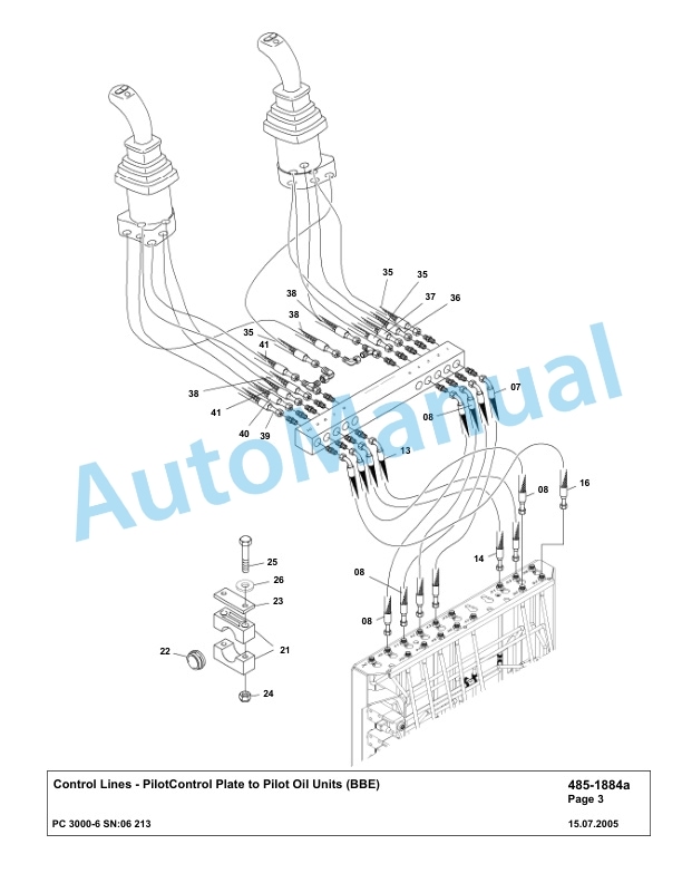 Komatsu PC3000-6 Hydraulic Mining Excavator Parts Manual G06213-3