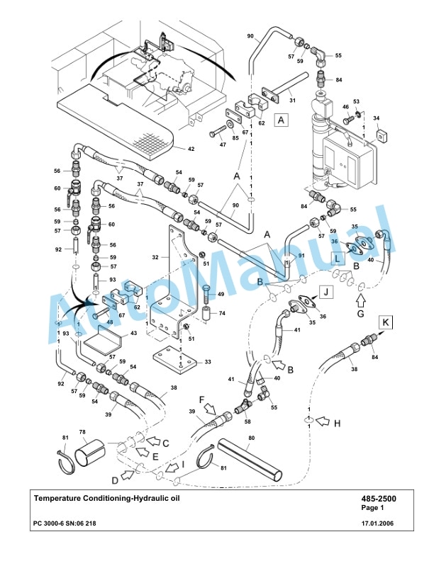 Komatsu PC3000-6 Hydraulic Mining Excavator Parts Manual G06218-4