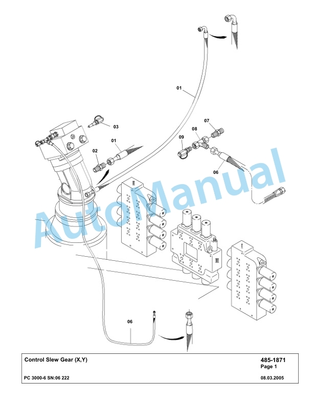 Komatsu PC3000-6 Hydraulic Mining Excavator Parts Manual G06222-3