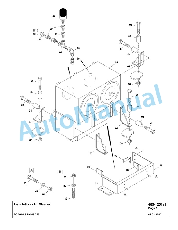 Komatsu PC3000-6 Hydraulic Mining Excavator Parts Manual G06223-2
