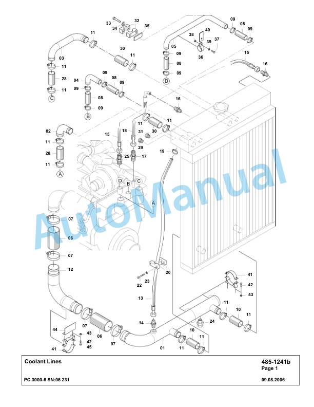 Komatsu PC3000-6 Hydraulic Mining Excavator Parts Manual G06231-2