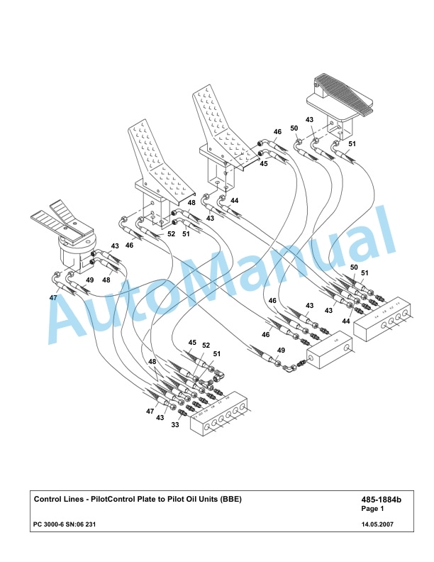 Komatsu PC3000-6 Hydraulic Mining Excavator Parts Manual G06231-3