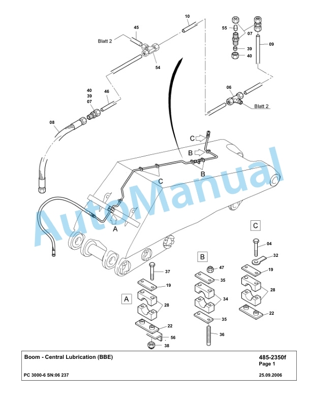 Komatsu PC3000-6 Hydraulic Mining Excavator Parts Manual G06237-4