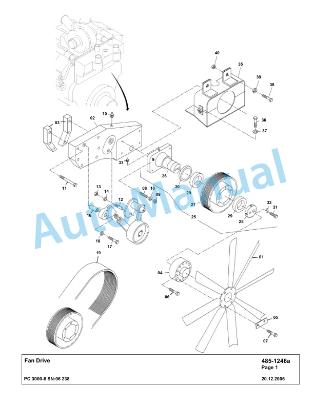 Komatsu PC3000-6 Hydraulic Mining Excavator Parts Manual G06238-2