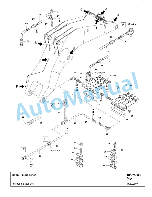 Komatsu PC3000-6 Hydraulic Mining Excavator Parts Manual G06246-4