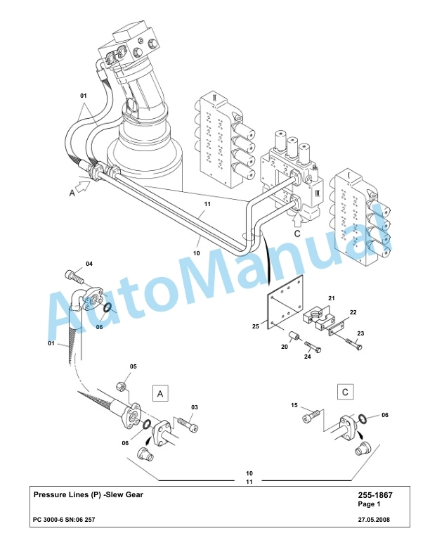 Komatsu PC3000-6 Hydraulic Mining Excavator Parts Manual G06257-2