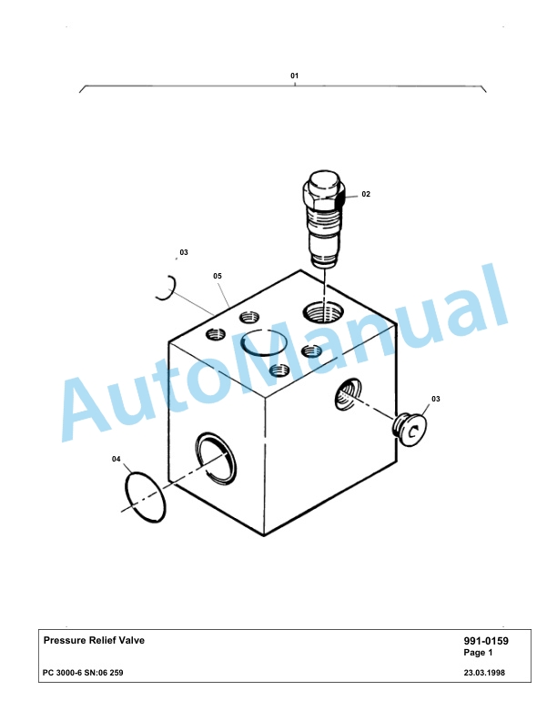 Komatsu PC3000-6 Hydraulic Mining Excavator Parts Manual G06259-5
