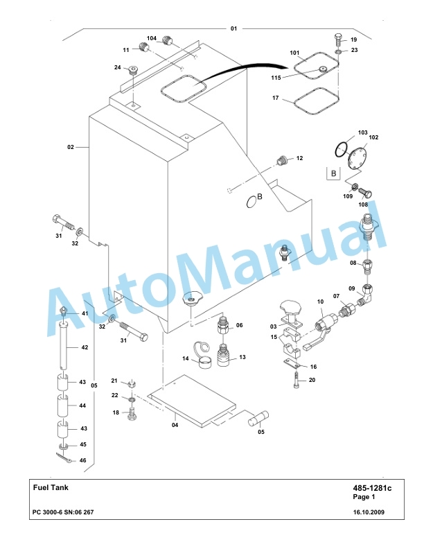 Komatsu PC3000-6 Hydraulic Mining Excavator Parts Manual G06267-2