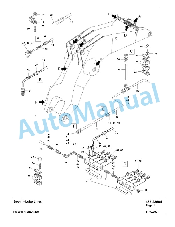 Komatsu PC3000-6 Hydraulic Mining Excavator Parts Manual G06268-4