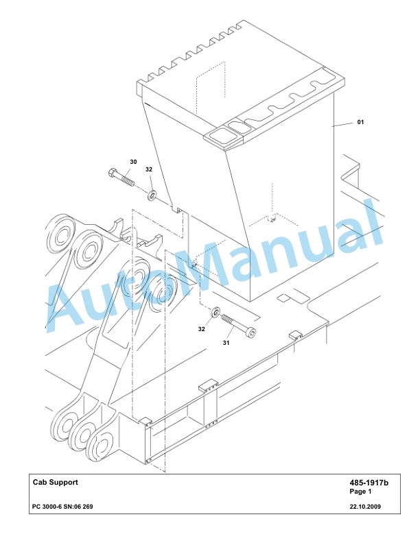 Komatsu PC3000-6 Hydraulic Mining Excavator Parts Manual G06269-3