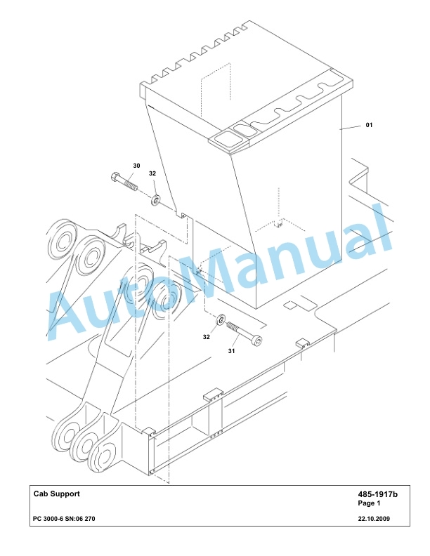 Komatsu PC3000-6 Hydraulic Mining Excavator Parts Manual G06270-3