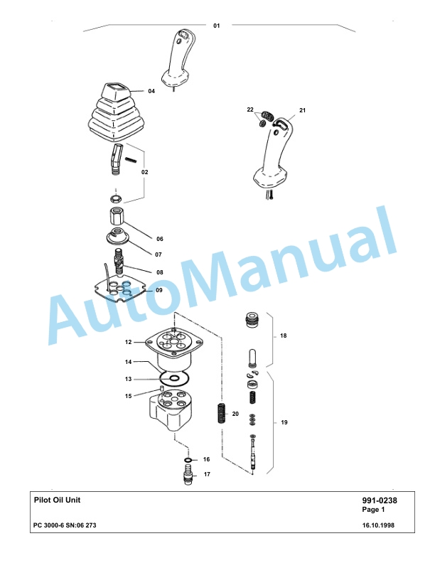 Komatsu PC3000-6 Hydraulic Mining Excavator Parts Manual G06273-5