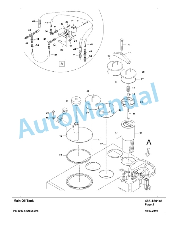 Komatsu PC3000-6 Hydraulic Mining Excavator Parts Manual G06276-2