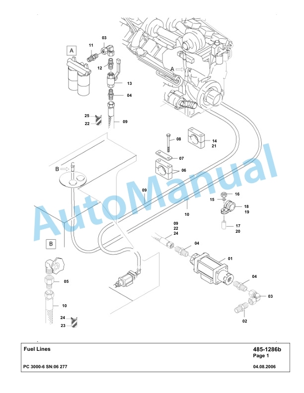 Komatsu PC3000-6 Hydraulic Mining Excavator Parts Manual G06277-2