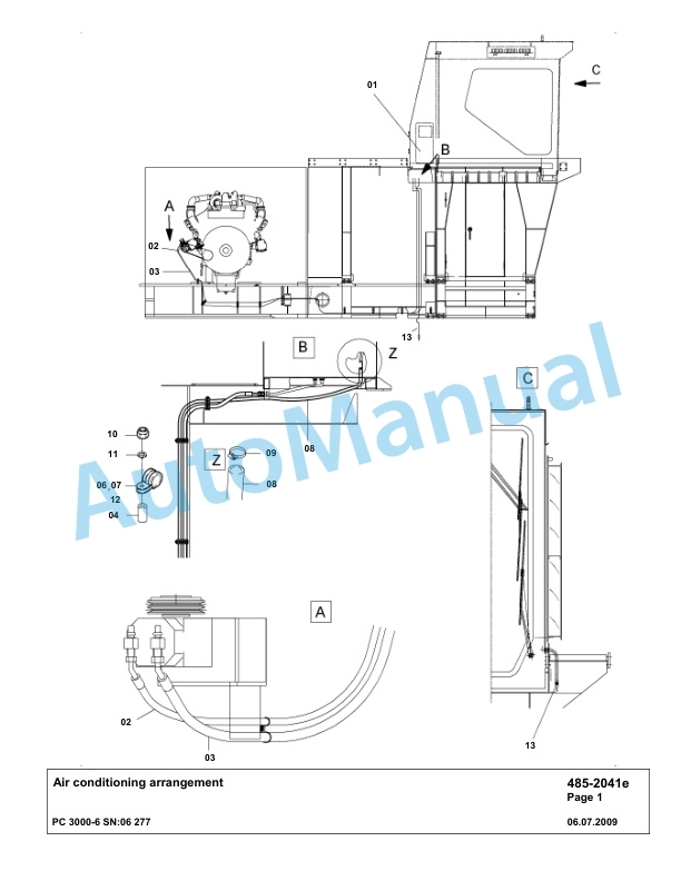 Komatsu PC3000-6 Hydraulic Mining Excavator Parts Manual G06277-3