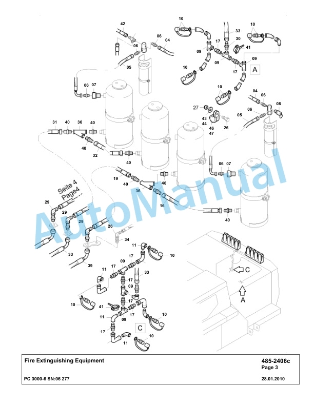 Komatsu PC3000-6 Hydraulic Mining Excavator Parts Manual G06277-4