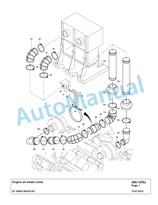 Komatsu PC3000-6 Hydraulic Mining Excavator Parts Manual G06281-2