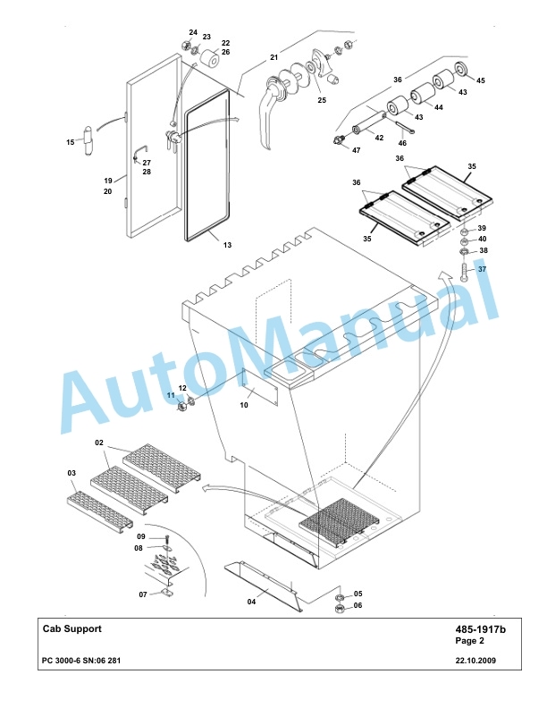Komatsu PC3000-6 Hydraulic Mining Excavator Parts Manual G06281-3
