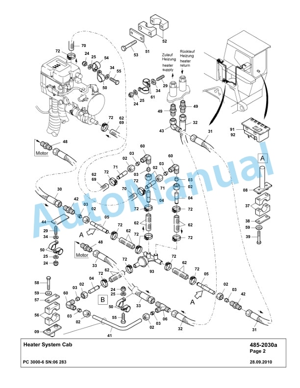 Komatsu PC3000-6 Hydraulic Mining Excavator Parts Manual G06283-3