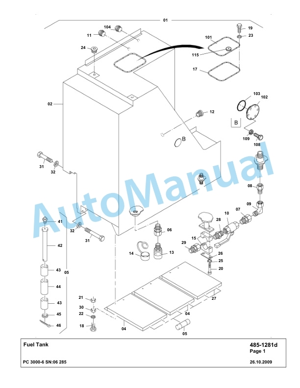 Komatsu PC3000-6 Hydraulic Mining Excavator Parts Manual G06285-2