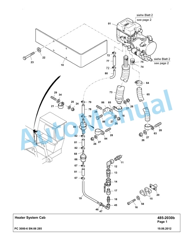 Komatsu PC3000-6 Hydraulic Mining Excavator Parts Manual G06285-3