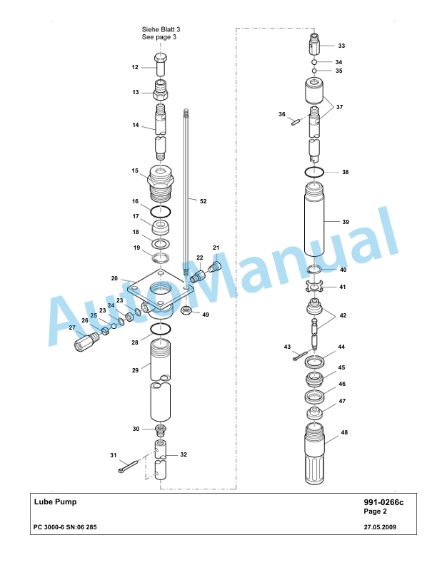 Komatsu PC3000-6 Hydraulic Mining Excavator Parts Manual G06285-5