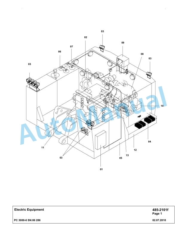Komatsu PC3000-6 Hydraulic Mining Excavator Parts Manual G06286-3