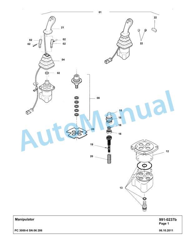 Komatsu PC3000-6 Hydraulic Mining Excavator Parts Manual G06286-5
