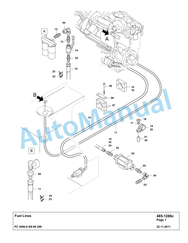 Komatsu PC3000-6 Hydraulic Mining Excavator Parts Manual G06288-2