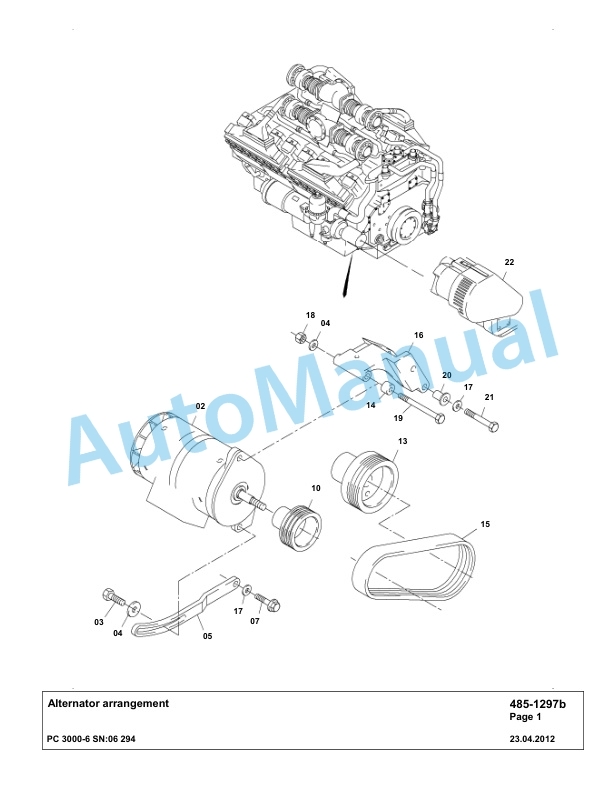 Komatsu PC3000-6 Hydraulic Mining Excavator Parts Manual G06294-2