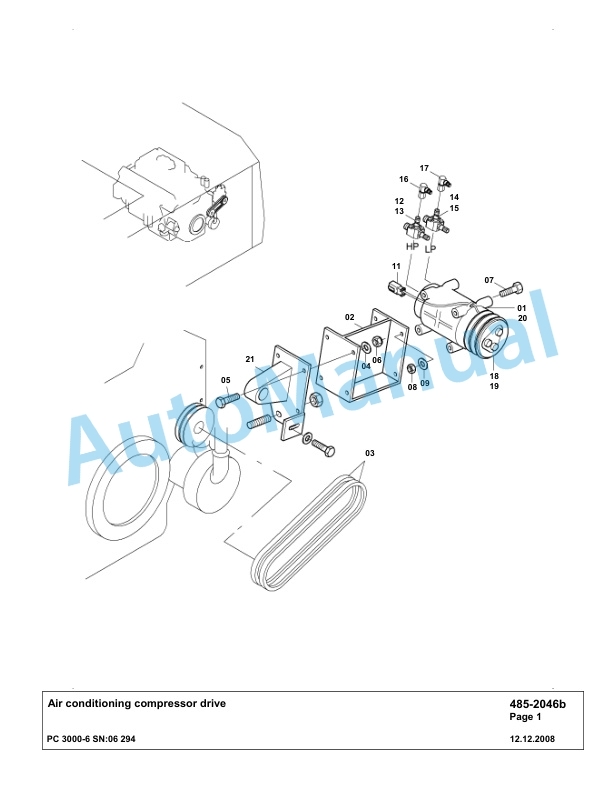 Komatsu PC3000-6 Hydraulic Mining Excavator Parts Manual G06294-3