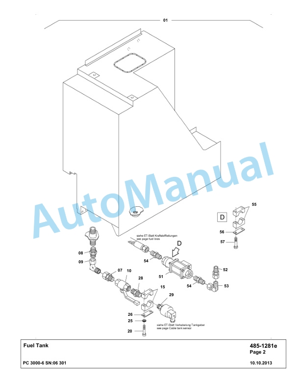 Komatsu PC3000-6 Hydraulic Mining Excavator Parts Manual G06301-2
