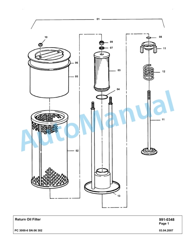 Komatsu PC3000-6 Hydraulic Mining Excavator Parts Manual G06302-5