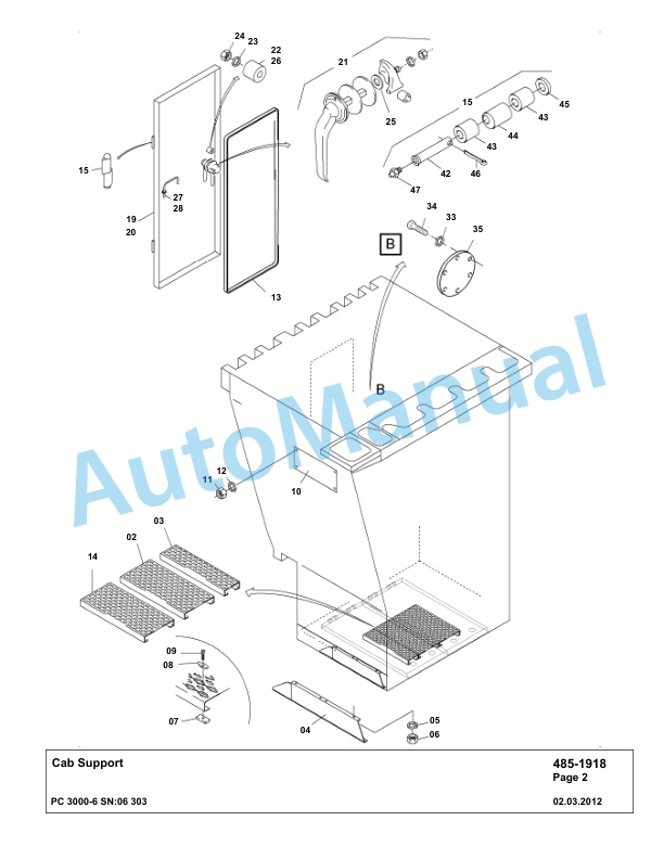 Komatsu PC3000-6 Hydraulic Mining Excavator Parts Manual G06303-3