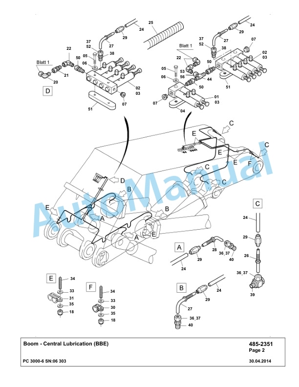 Komatsu PC3000-6 Hydraulic Mining Excavator Parts Manual G06303-4