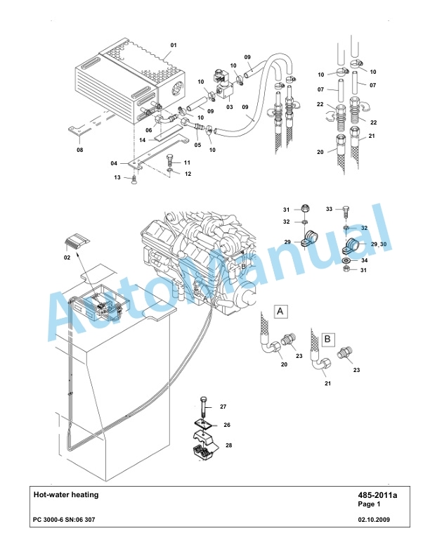 Komatsu PC3000-6 Hydraulic Mining Excavator Parts Manual G06307-3