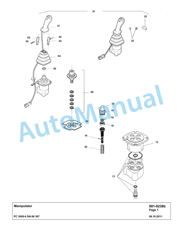 Komatsu PC3000-6 Hydraulic Mining Excavator Parts Manual G06307-5