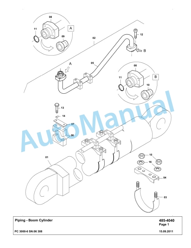 Komatsu PC3000-6 Hydraulic Mining Excavator Parts Manual G06308-3