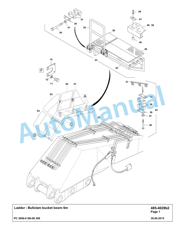 Komatsu PC3000-6 Hydraulic Mining Excavator Parts Manual G06309-3