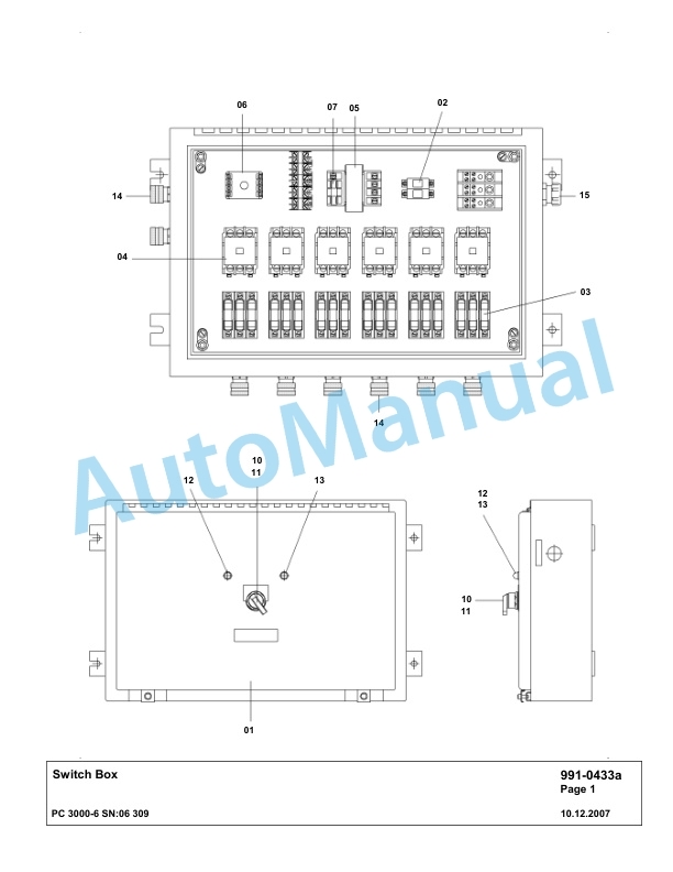 Komatsu PC3000-6 Hydraulic Mining Excavator Parts Manual G06309-5