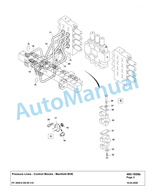 Komatsu PC3000-6 Hydraulic Mining Excavator Parts Manual G06310-2