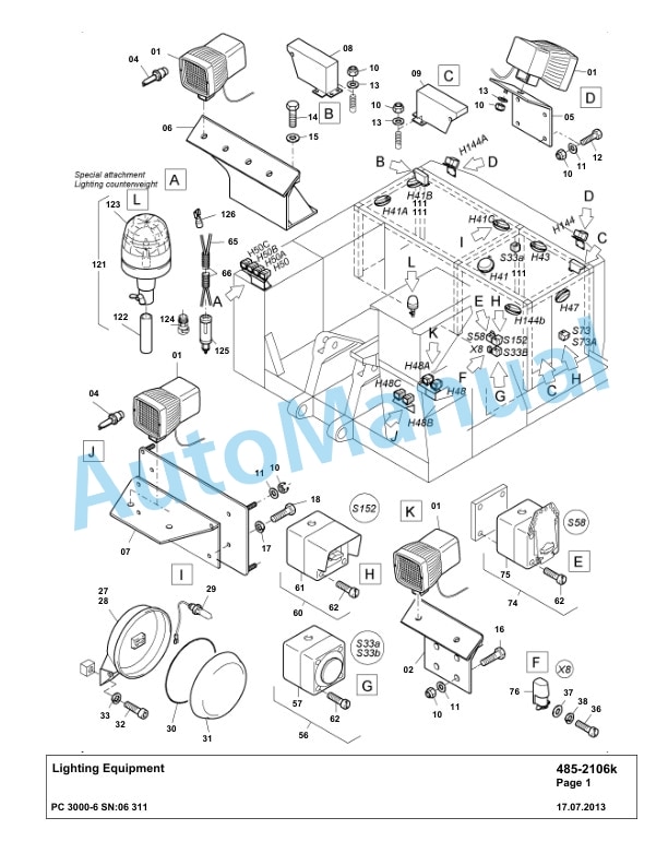 Komatsu PC3000-6 Hydraulic Mining Excavator Parts Manual G06311-3