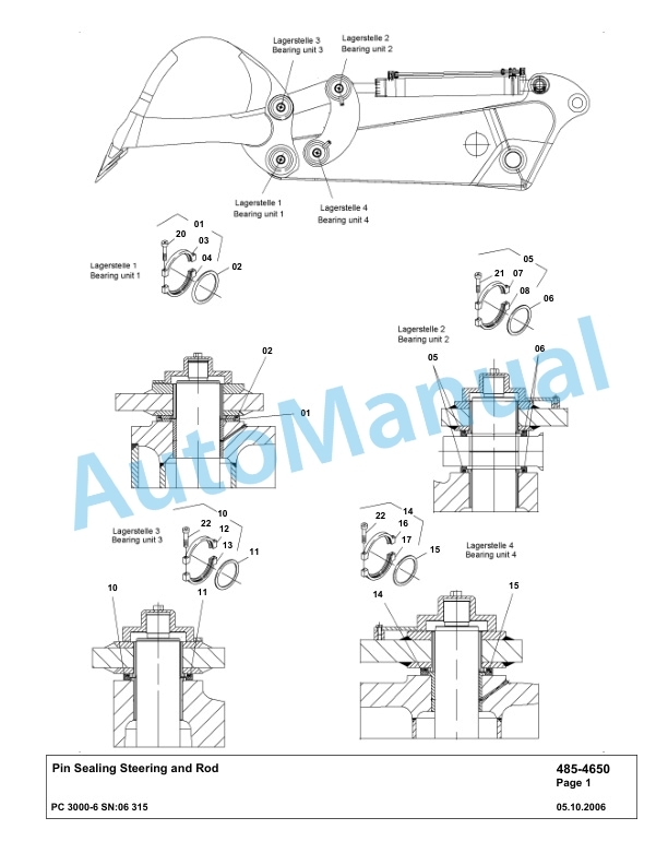 Komatsu PC3000-6 Hydraulic Mining Excavator Parts Manual G06315-3