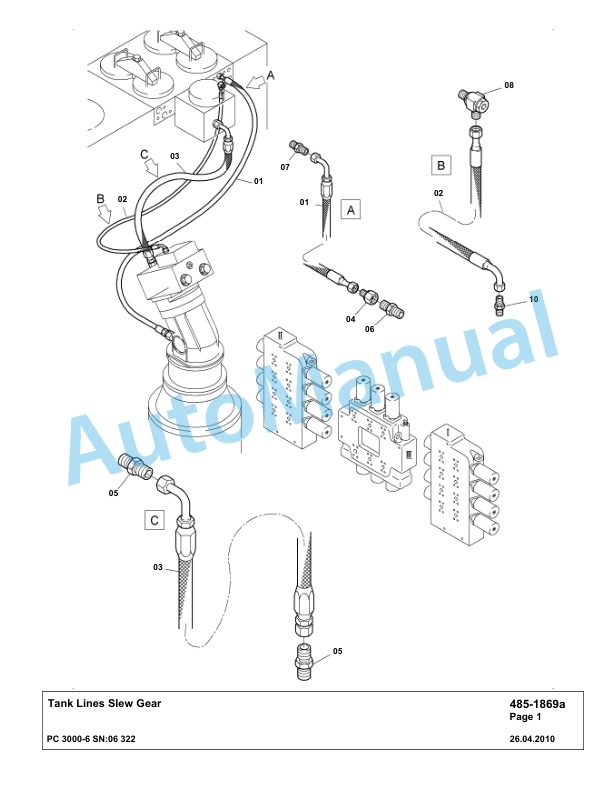 Komatsu PC3000-6 Hydraulic Mining Excavator Parts Manual G06322-2