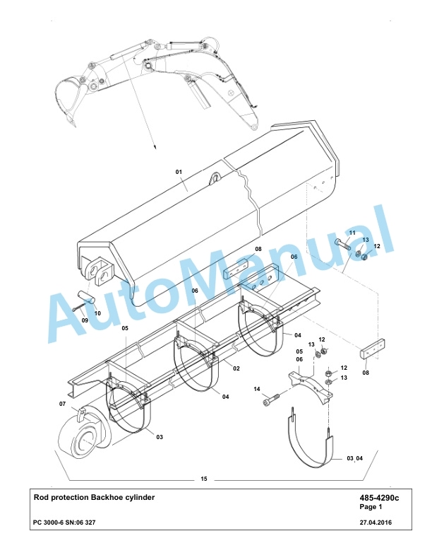 Komatsu PC3000-6 Hydraulic Mining Excavator Parts Manual G06327-3